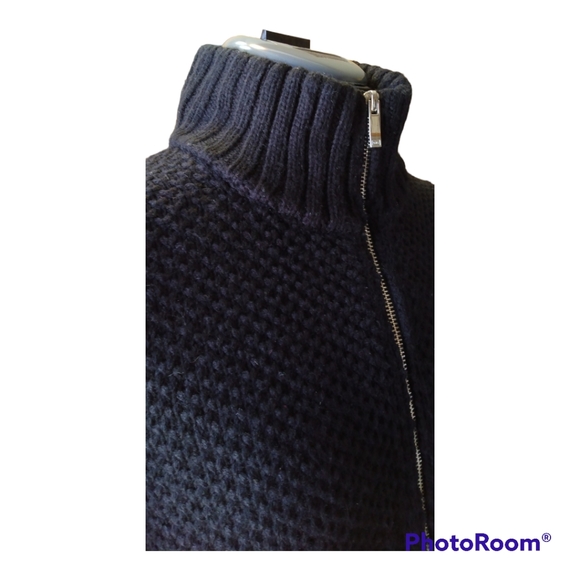 Jones New York signature black knit zip up sweater,  Small - Picture 6 of 8